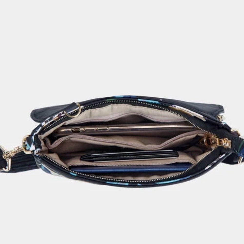Travelon This is a Anti-Theft Addison Convertible Belt Bag in Midnight Floral. - Picture 8 of 11